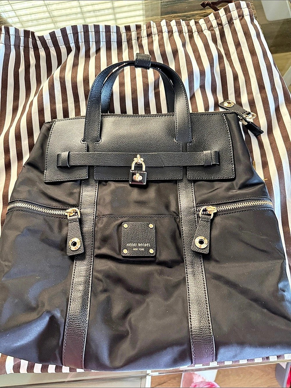 Henri Bendel Jetsetter Convertible Backpack in Black